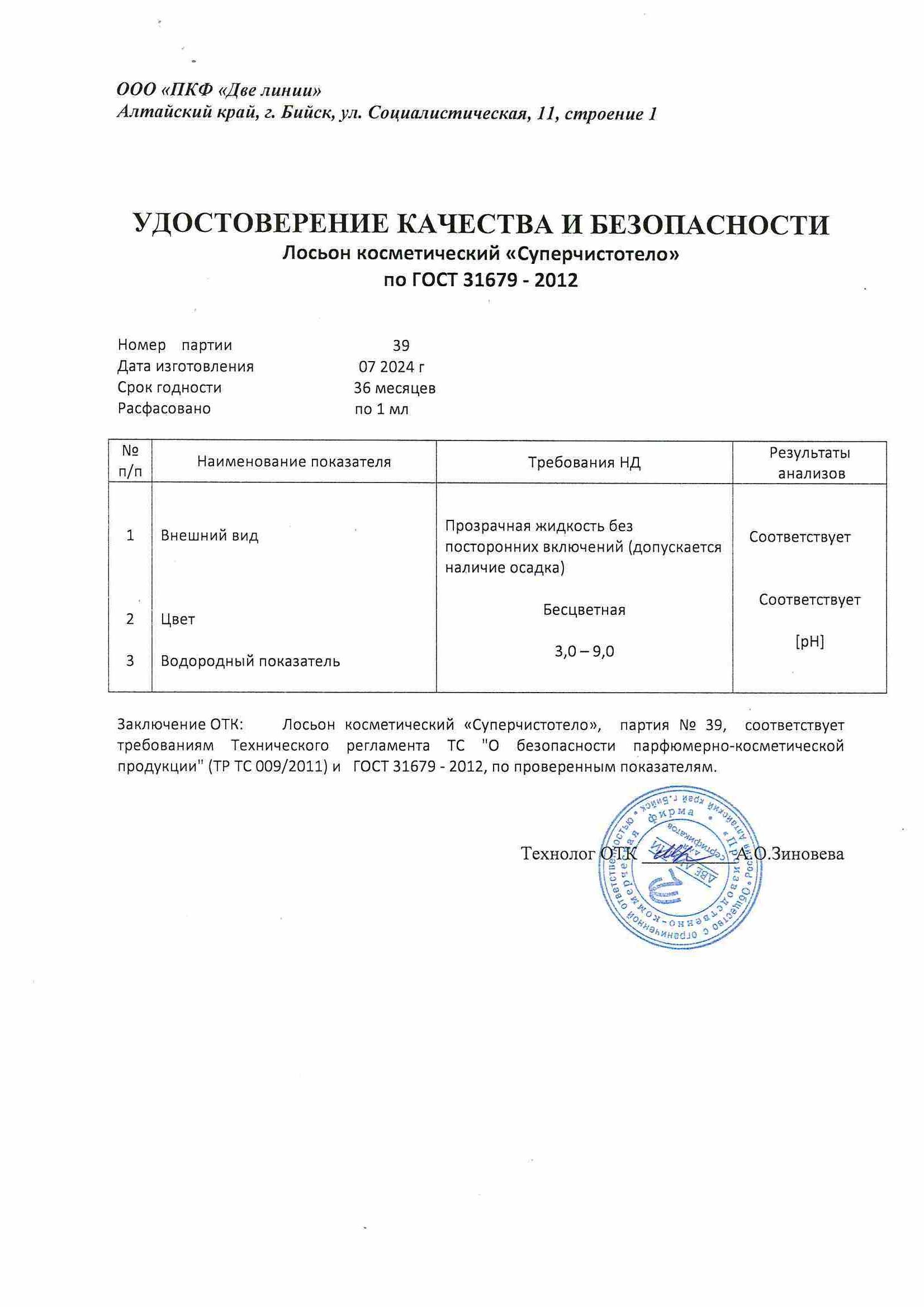 Паспорт №072024